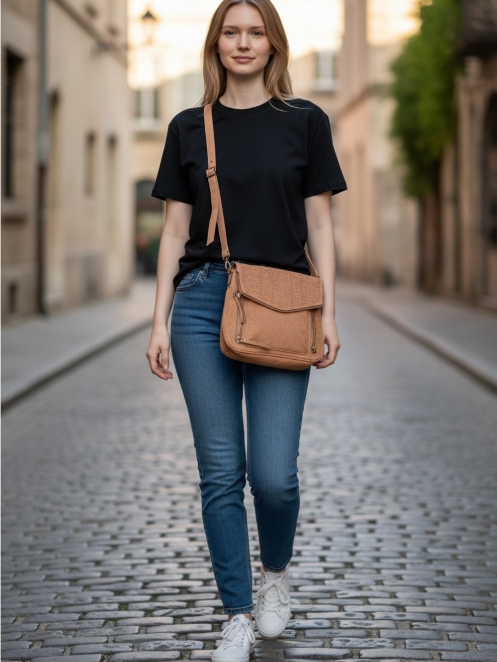 Tan Crossbody Shoulder Bag for Women - Stylish Everyday Carry
